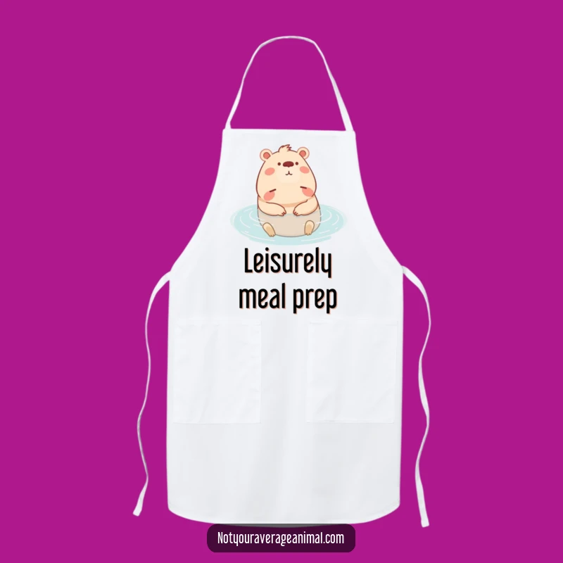 Funny Capybara Relaxing Apron: Cook with Contentment and Calm