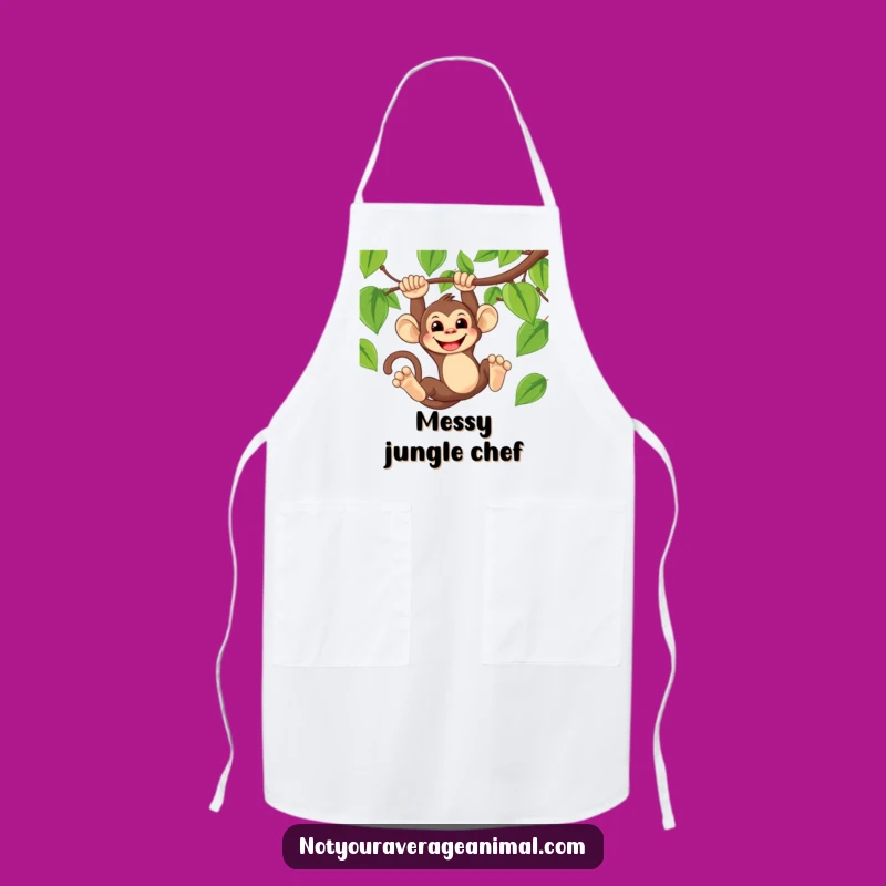 Funny Monkey Vine Grin Apron - Kitchen Prankster's Humorous Gear
