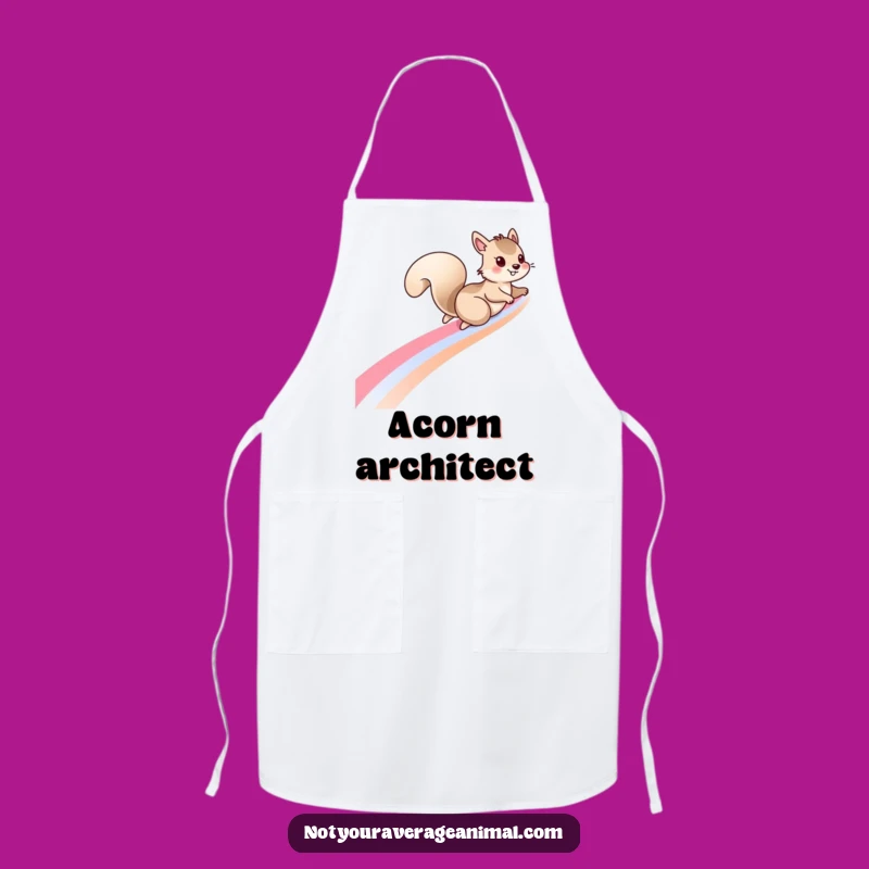 Funny Squirrel Rainbow Apron: Kitchen Gear for Playful Cooks