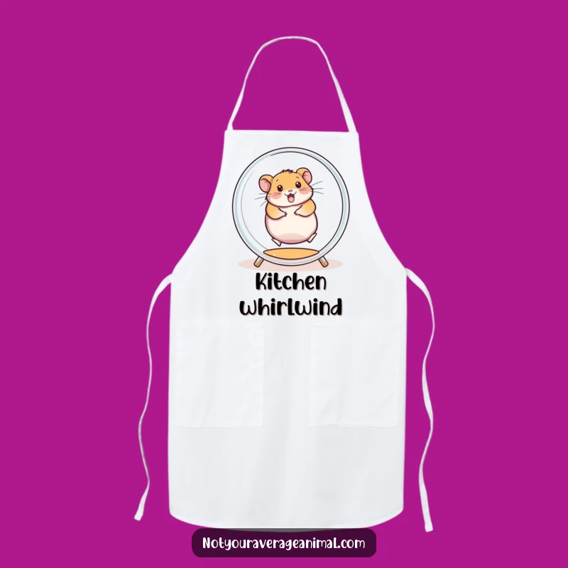 Funny Chef Apron: Hamster's Wheel Spin Kitchen Fun