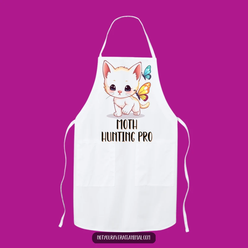 Funny Kitten Apron: Curious Cub Butterfly Fun For A Cute Funny Gift