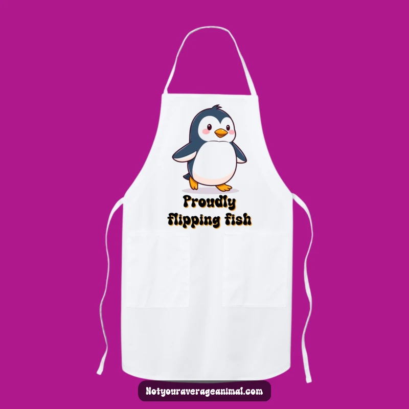 Funny Proud Penguin Waddling Apron - Winter Chef Bib, Hilarious Gift