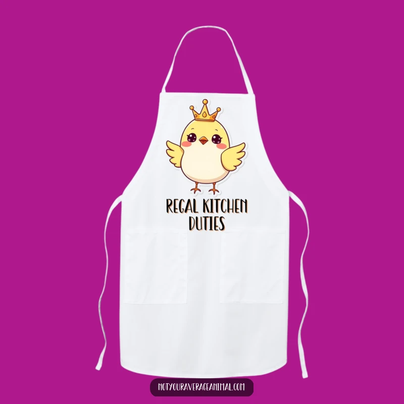Funny Bird Apron: Cheerful Crown Chef For A Regal Funny Gift