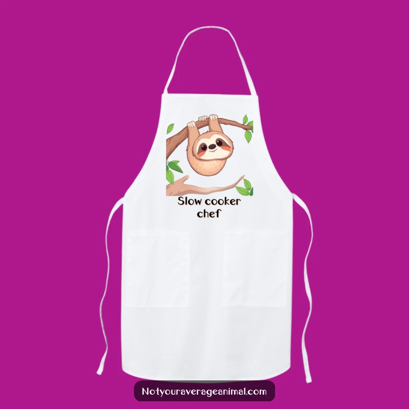 Funny Sloth Apron: Cook with Carefree, Slow-Motion Humor