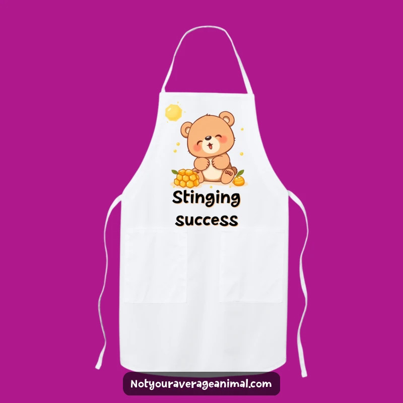 Funny Giggling Bear Cub Apron - Kitchen Humor Cooking Gift