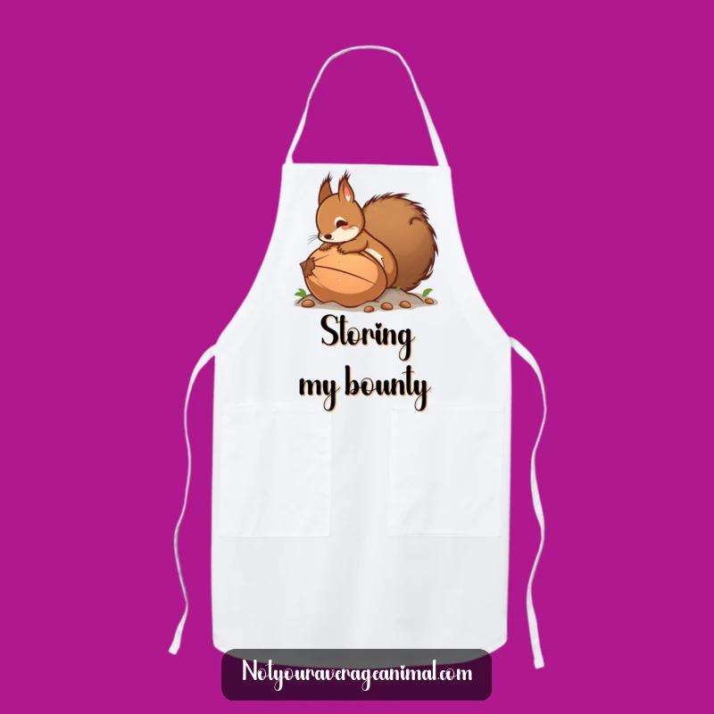 Funny Squirrel's Kitchen Apron - Hilarious Nut-Burying Chef's Gift