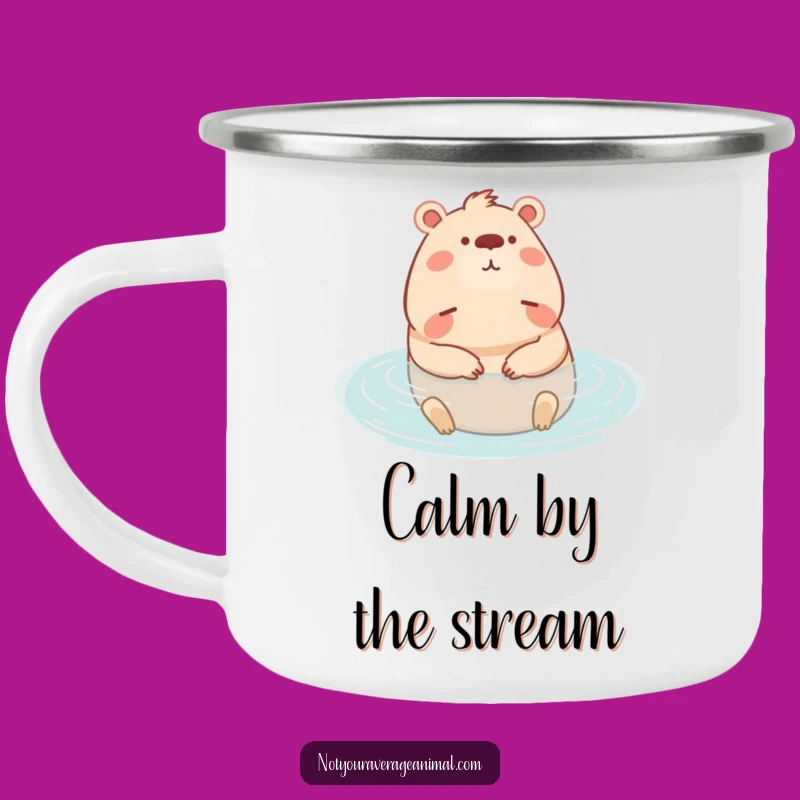 Durable Funny Capybara Relaxing Camping Mug: Chill Sips Anywhere You Roam