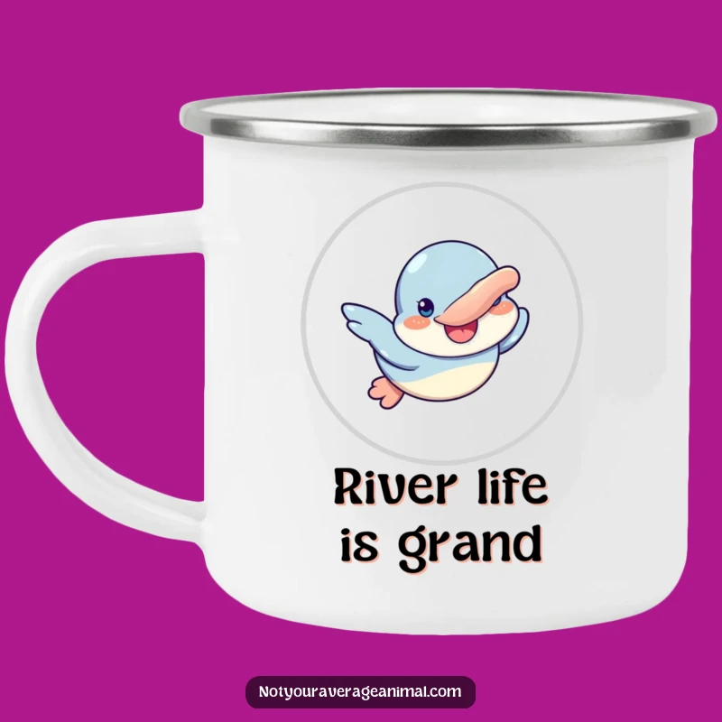 Durable Funny Platypus Swimming Camping Mug: Cheerful Sips by the Water