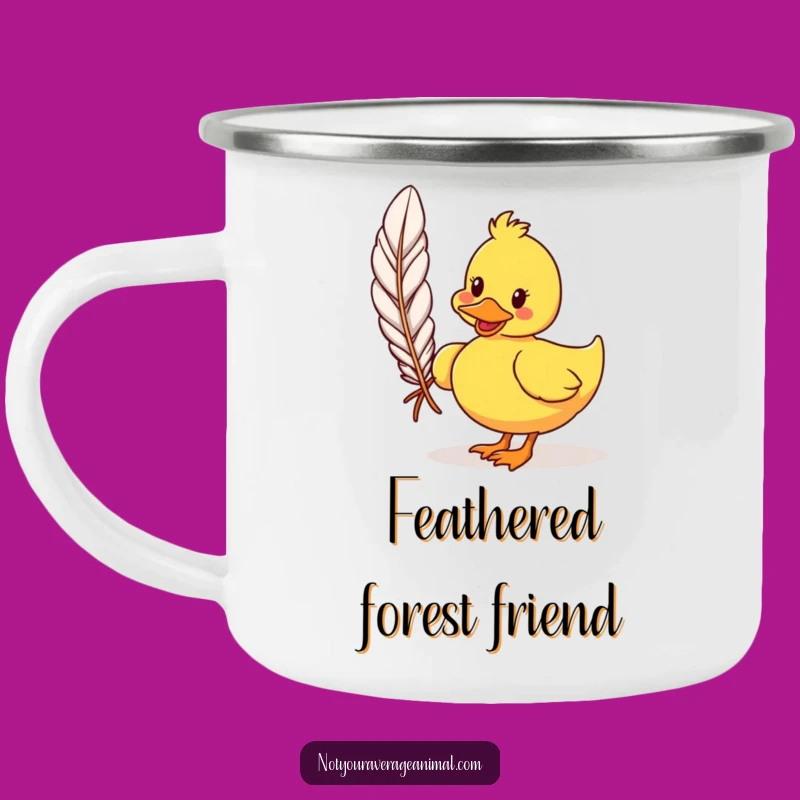 Funny Duck Camping Mug: Waddling Feather Fun, Quirky Outdoor Gift