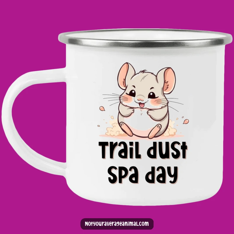 Funny Chinchilla Camping Mug: Adventure in a Cloud of Dust