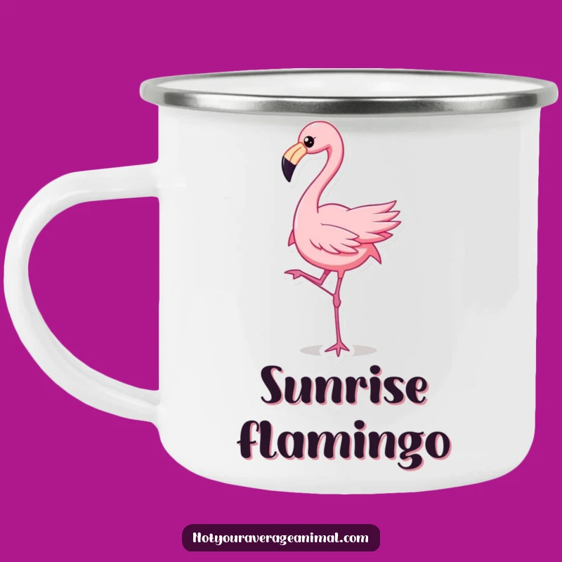 Funny Flamingo Dance Camping Mug: Adventures with Tropical Vibes
