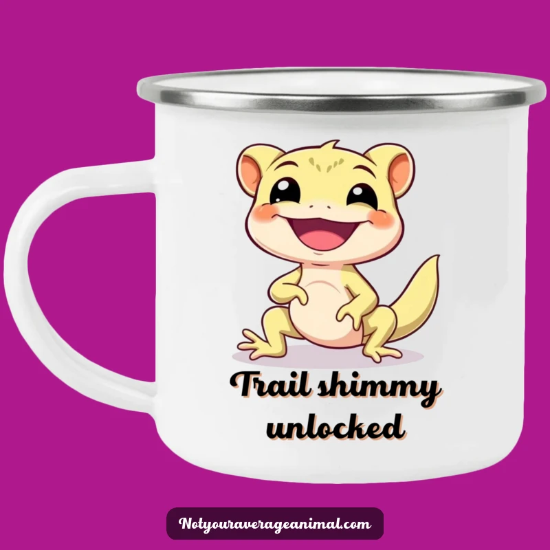 Funny Gecko Shimmy Camping Mug: Enjoy Adventures with This Hilarious Gecko!