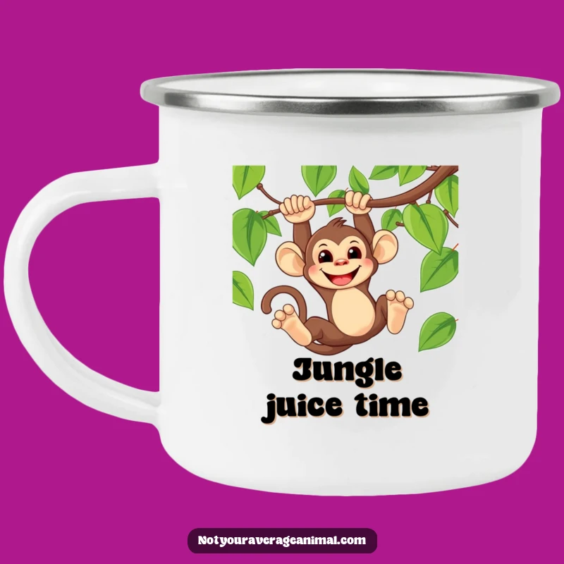 Funny Monkey Vine Grin Camping Mug - Adventure Ready Mischief