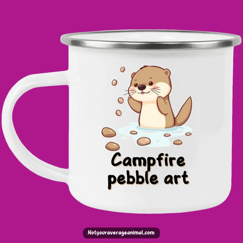 Funny Otter Juggling Camping Mug: Adventure with This Hilarious Otter!