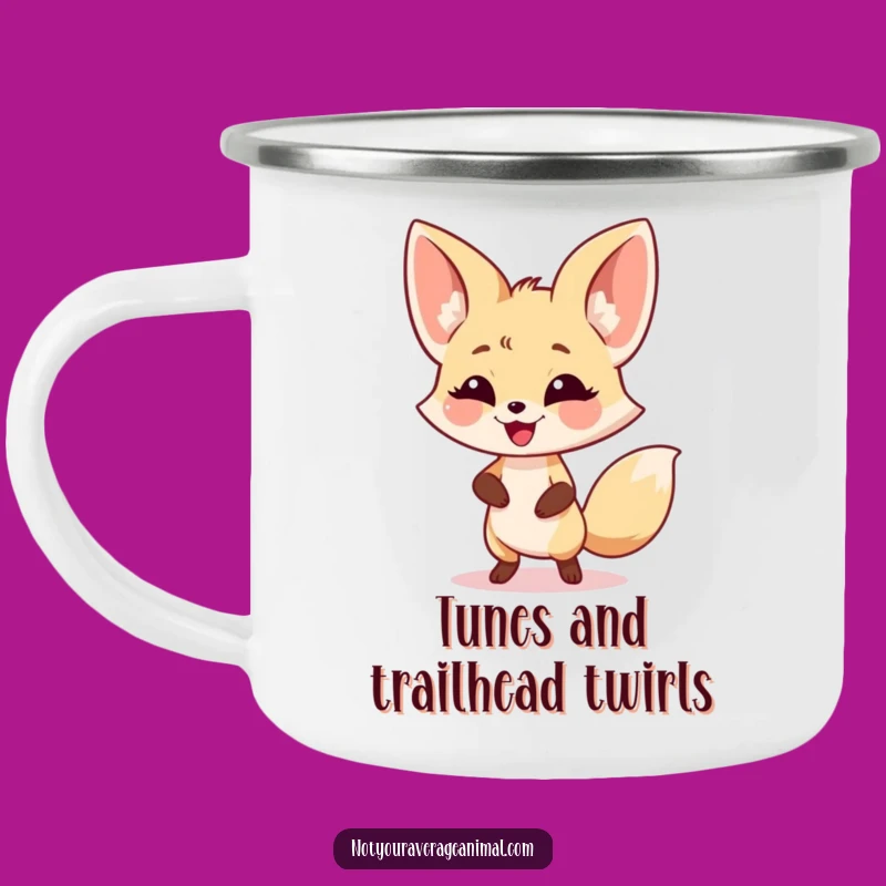 Funny Fennec Fox Dance Camping Mug - Wacky Ears Camp Gift