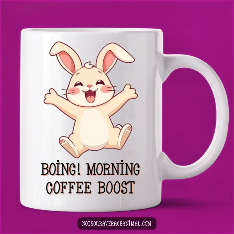 Funny Leaping Bunny Frolic Funny Mug Gift - Joyful Animal Lover
