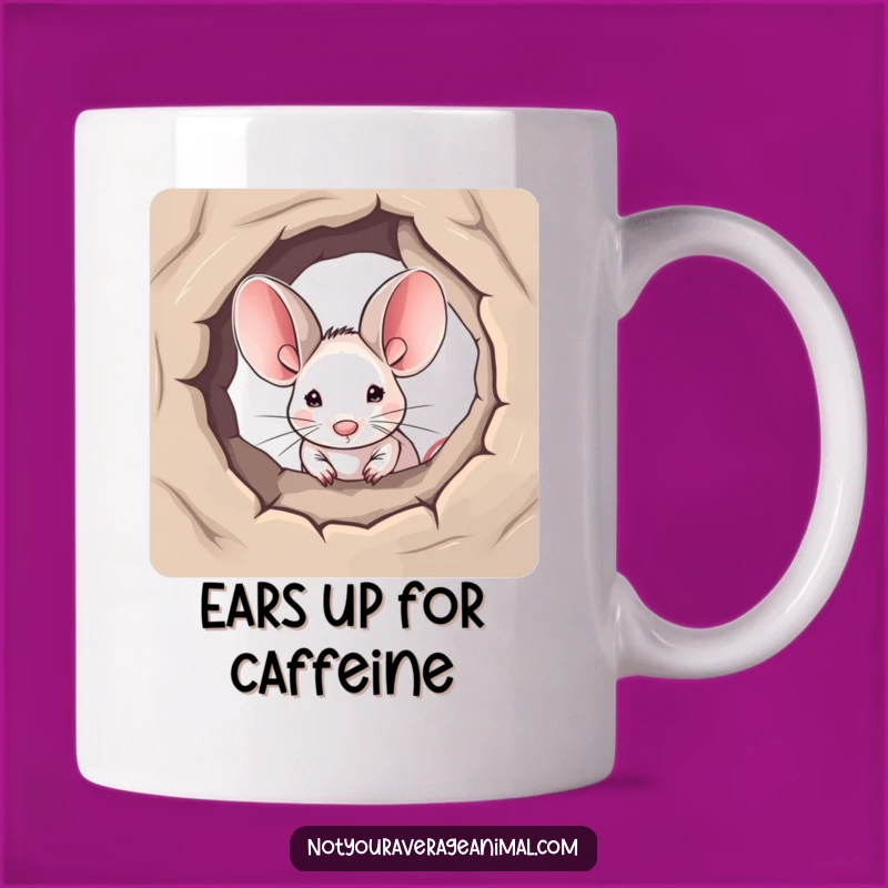 Funny Mouse with Big Ears Mug - Adorable & Hilarious Gift for Mouse Lovers