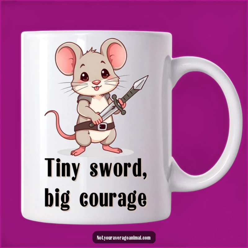Funny Brave Mouse Sword Mug: The Perfect Funny Gift for Little Heroes