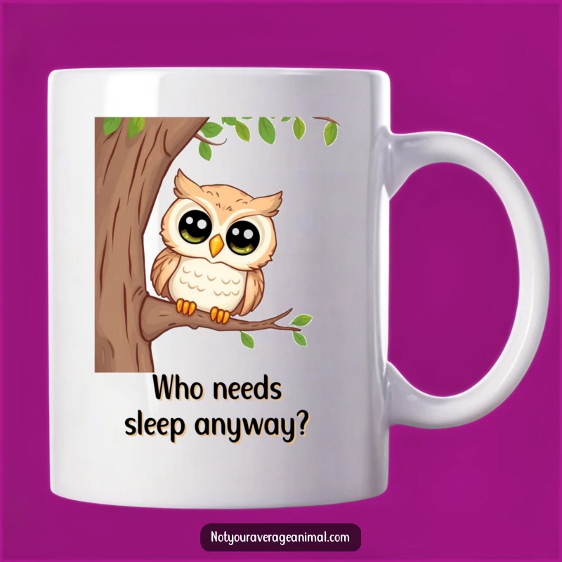 Funny Curious Owl Peeking Funny Mug Gift - Wise & Witty Drinkware