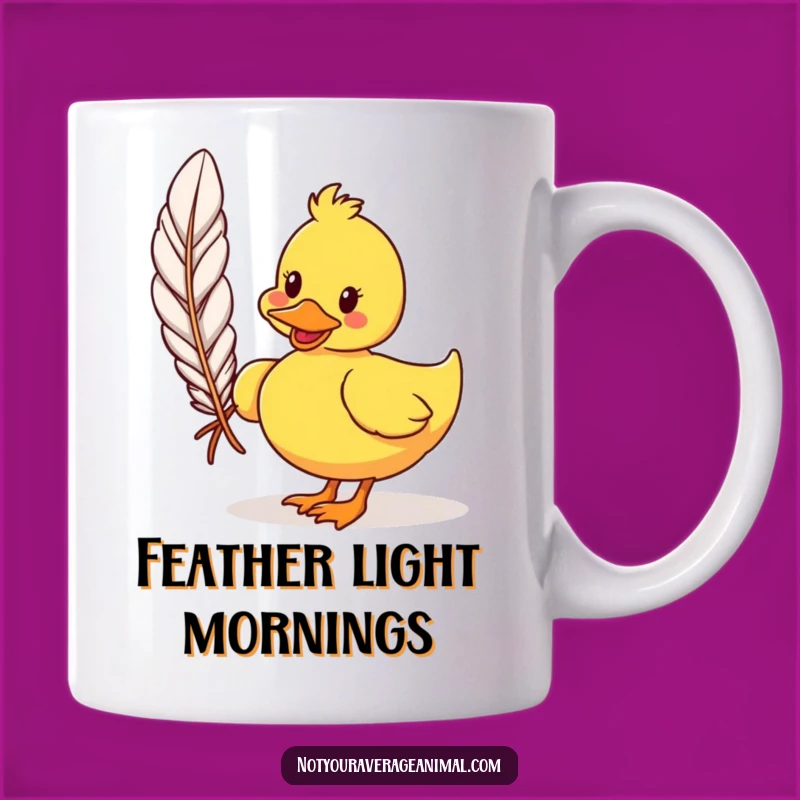 Funny Duck Mug: Waddling Feather Fun, Silly Cartoon Gift