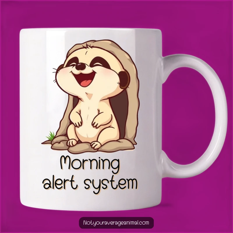 Funny Laughing Meerkat Mug, Hilarious Safari Gift for Joyful People