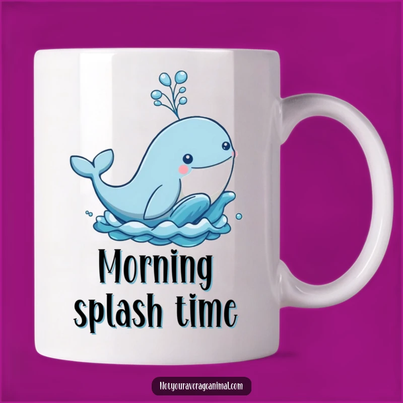 Funny Whale Spout Mug - Playful Ocean Scene & Hilarious Gift