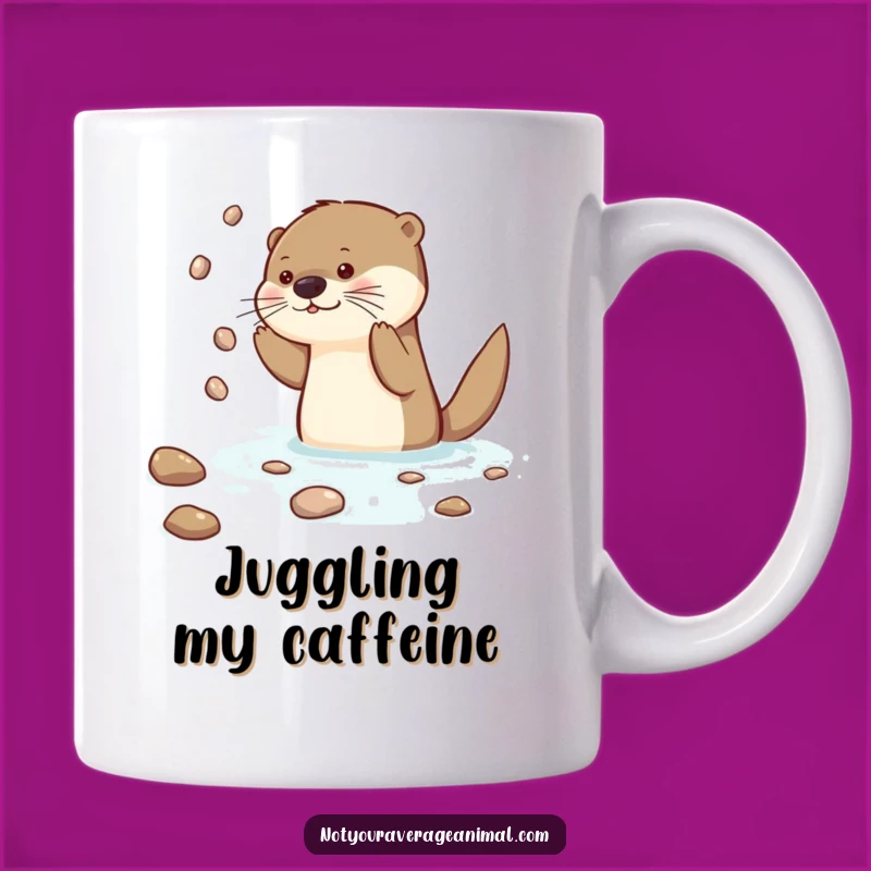 Funny Otter Juggling Mug: A Hilarious Gift for Otter Lovers and Water Enthusiasts!