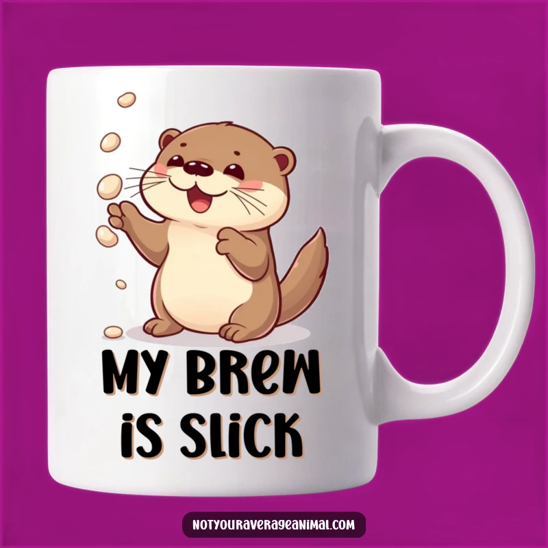 Funny Otter Juggling Mug - Delightful & Humorous Gift
