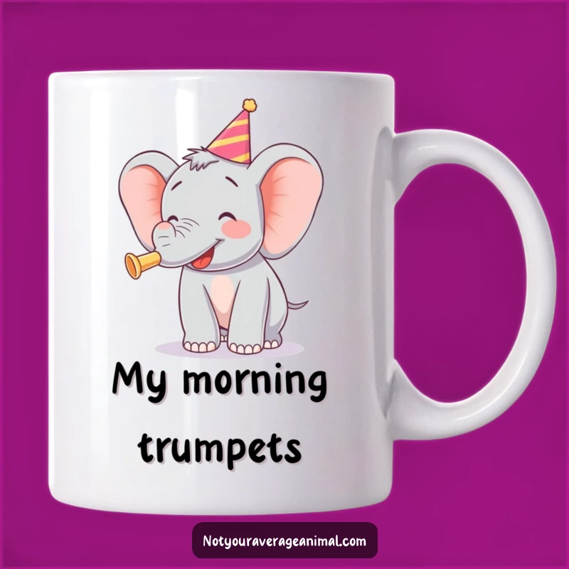 Funny Elephant Party Horn Mug - Joyful Celebration Gift