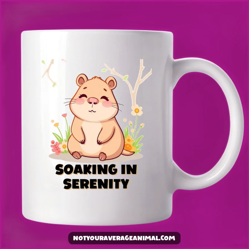 Funny Capybara Spring Mug - Relaxing Animal Oasis Humor Gift