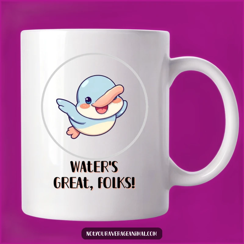 Funny Platypus Swimming Smile Mug: Perfect Cheerful Gift for Water Lovers