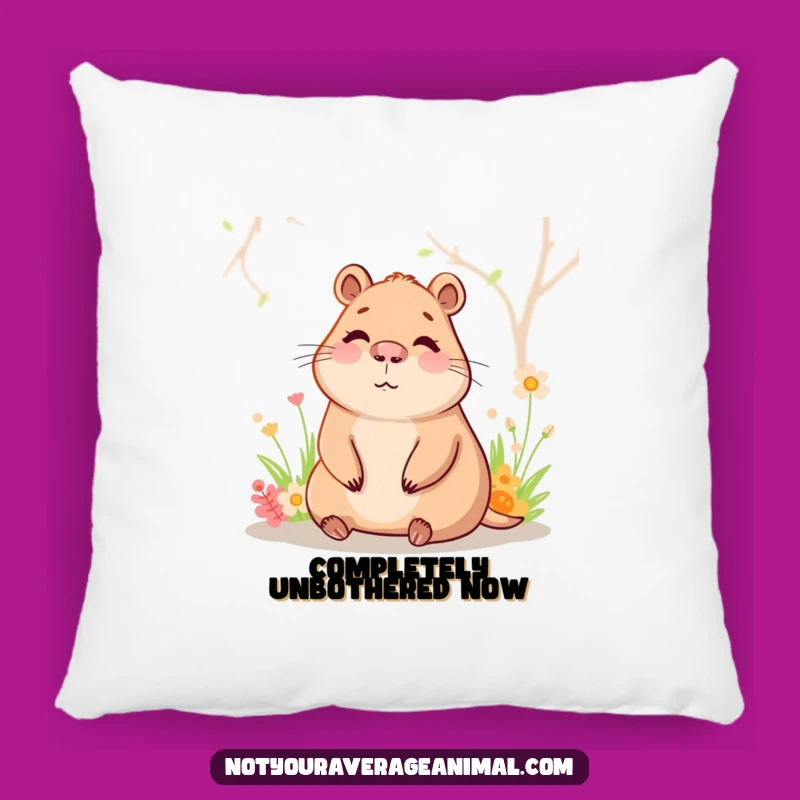Funny Capybara Spring Pillow - Cozy Animal Relaxation Cushion Gift