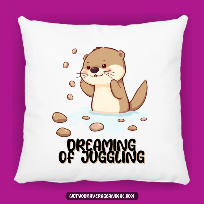 Funny Otter Juggling Pillow: Add Comfort and Humor with This Adorable Otter!