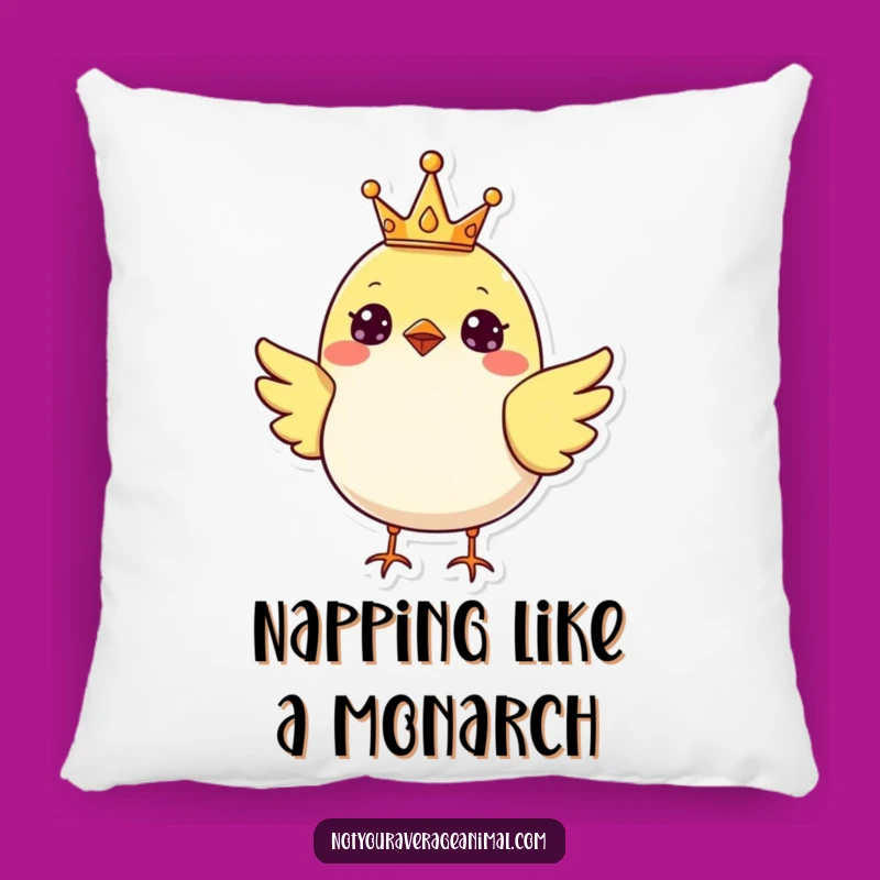 Funny Bird Pillow: Cheerful Crown Comfort For A Cozy Funny Gift