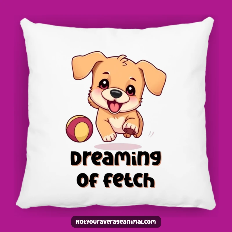 Funny Dog Chasing Ball Pillow: Huggable Comfort with Playful Pup Charm