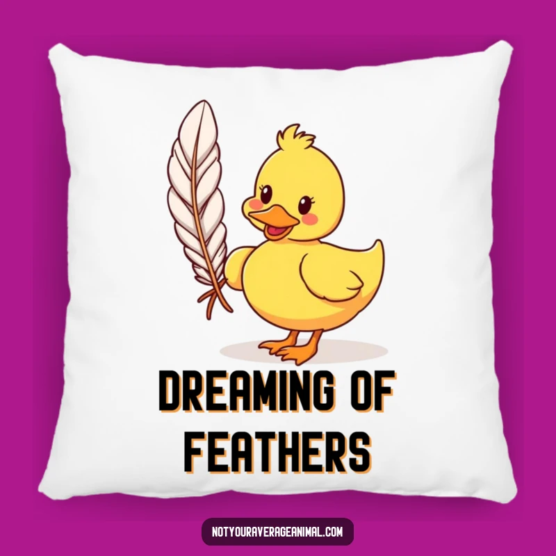 Funny Duck Pillow: Waddling Feather Comfort, Cozy Silly Gift