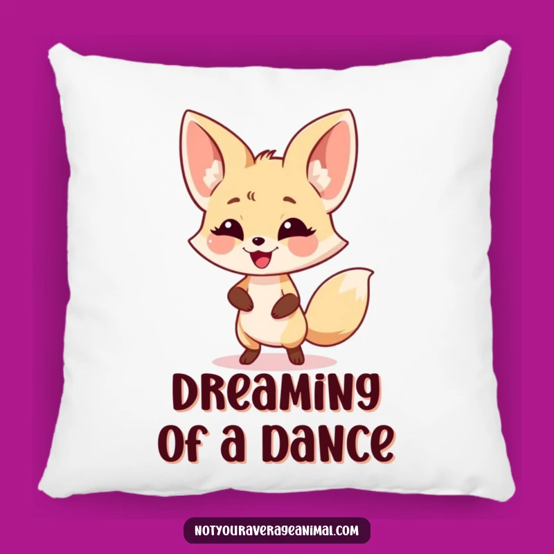Funny Fennec Fox Dance Pillow - Cozy Ears Cushion Gift