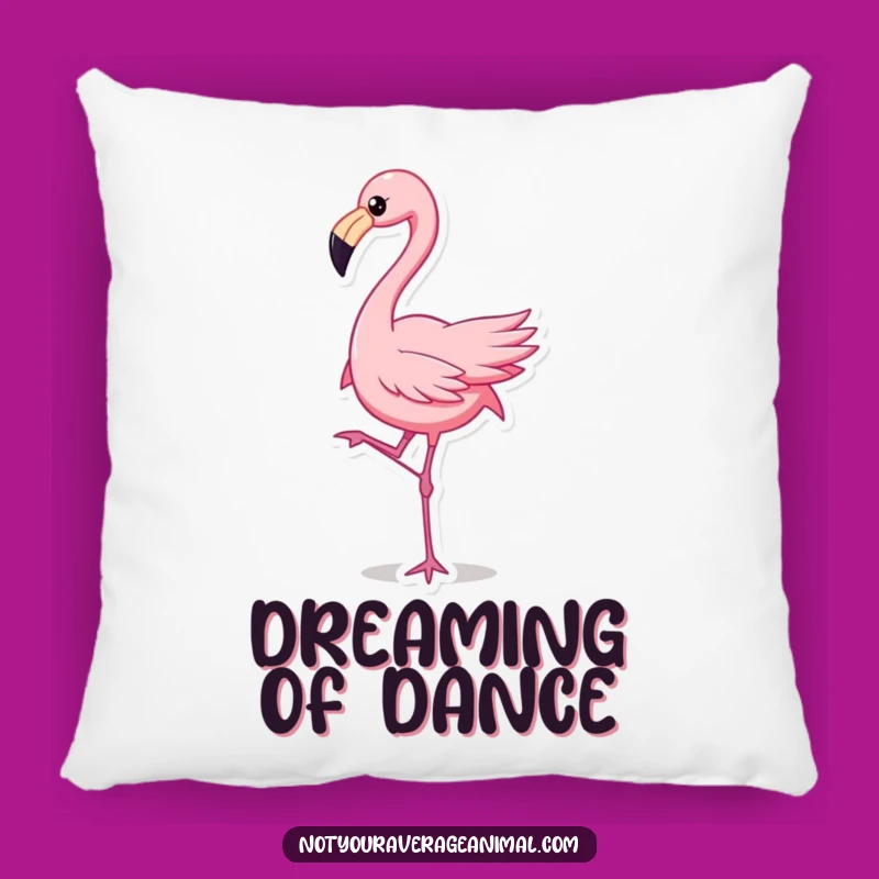 Funny Flamingo Dance Pillow: Snuggle Up with Lively Charm