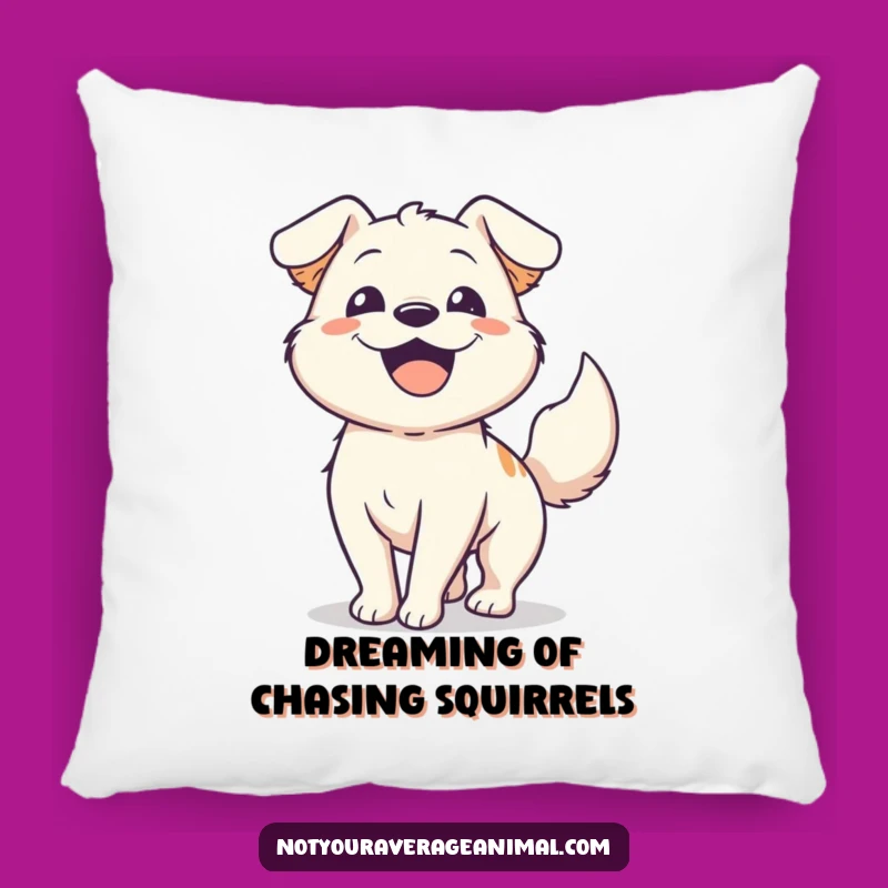 Funny Happy Dog Pillow: Soft Cushion for Canine Comfort