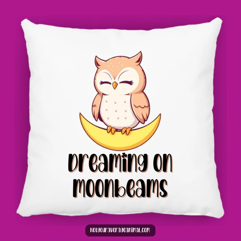 Funny Owl Moon Pillow: Dreamy Comfort, an Adorable Funny Gift