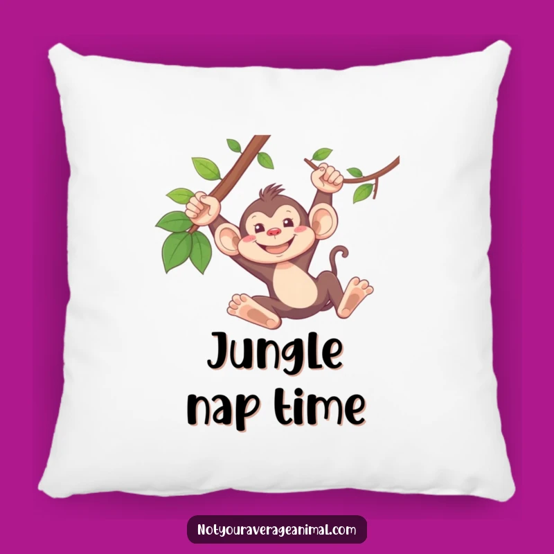 Funny Monkey Pillow: Cuddle Up with a Grinning, Swinging Jungle Companion!
