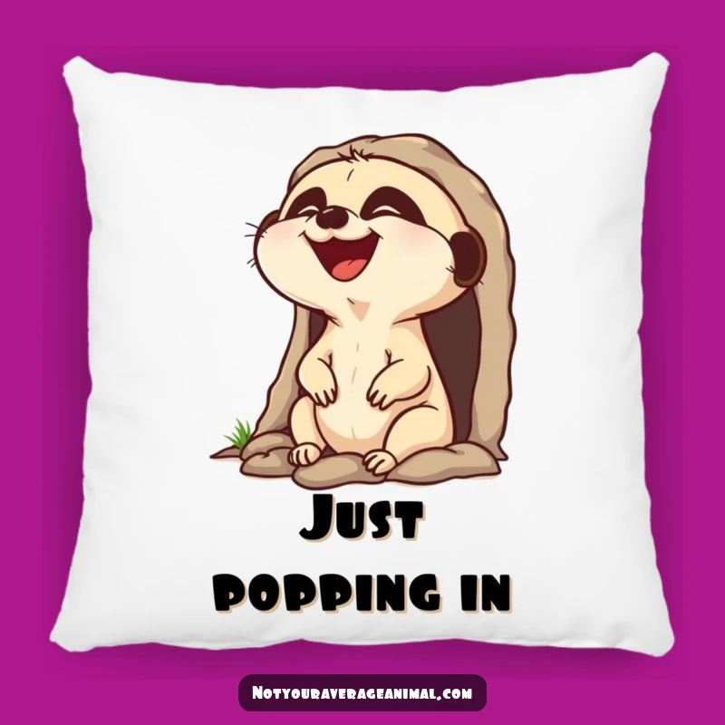 Funny Laughing Meerkat Pillow, Cozy and Hilarious Accent for Cheerful Homes