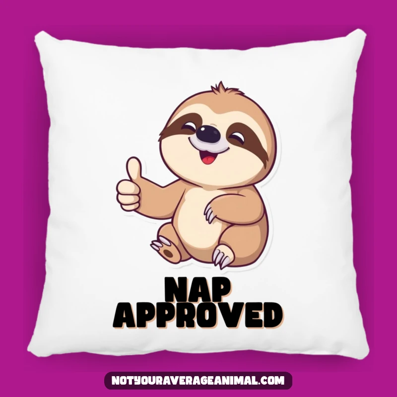 Funny Sloth Thumbs Up Pillow: Snuggle Up with Hilarious Comfort