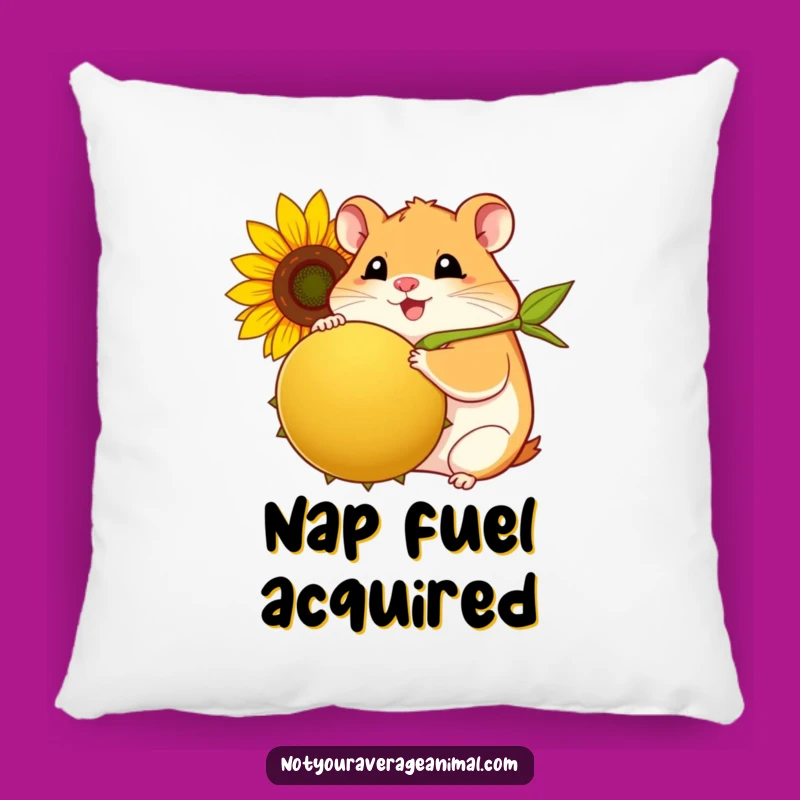 Funny Hamster Seed Pillow - Cozy Plump Hamster Sunflower Accent