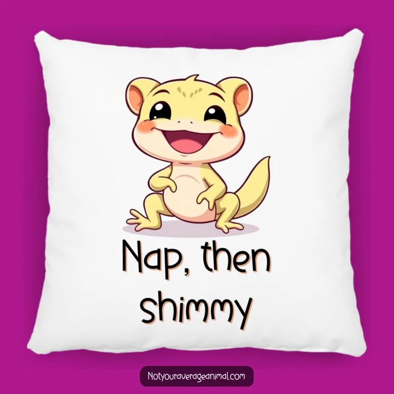Funny Gecko Shimmy Pillow: Cuddle Up with This Adorable and Hilarious Gecko!