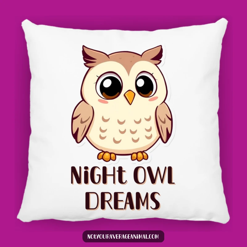Funny Owl Pillow: Cuddle Up with Wisdom & Contented Hoots!