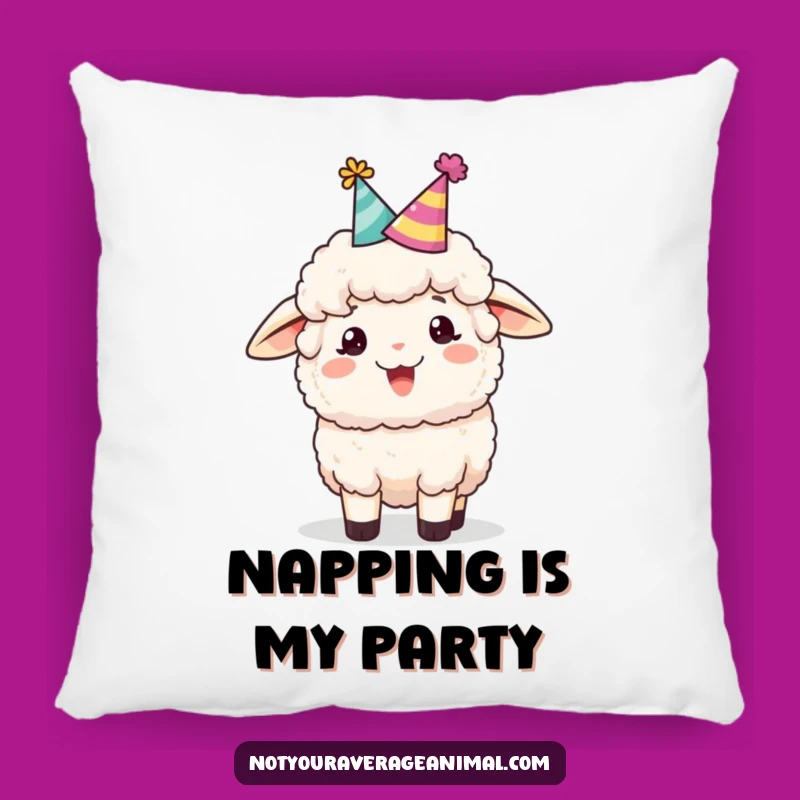 Soft Funny Sheep Party Hat Pillow for Cozy Celebratory Comfort