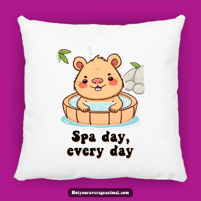 Funny Capybara Hot Spring Pillow: Cuddle Up with Pure Comfort and Humor!