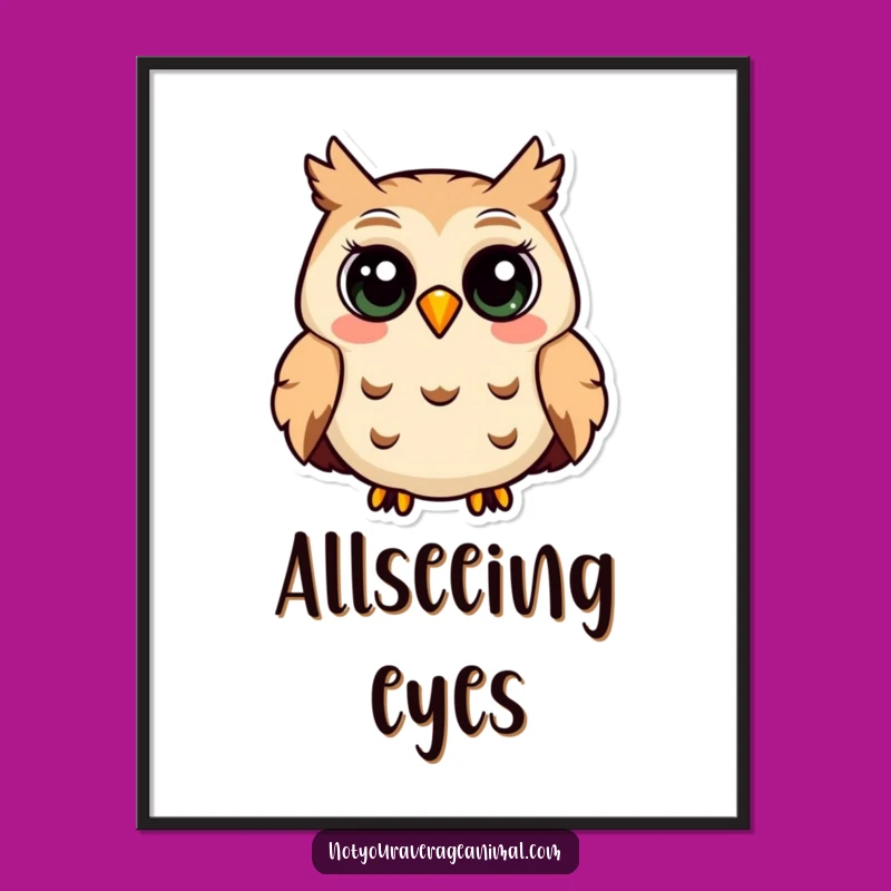 Funny Owl Hooting Digital Art - Wise Bird Wall Decor