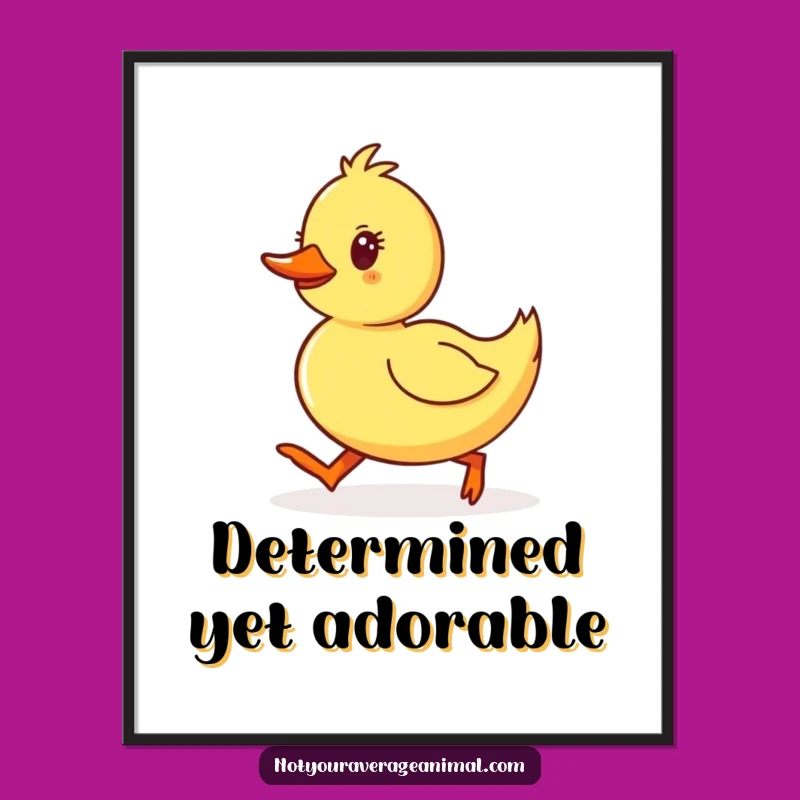 Funny Duckling Digital Art: Waddling Print Is Hilarious Instant Decor